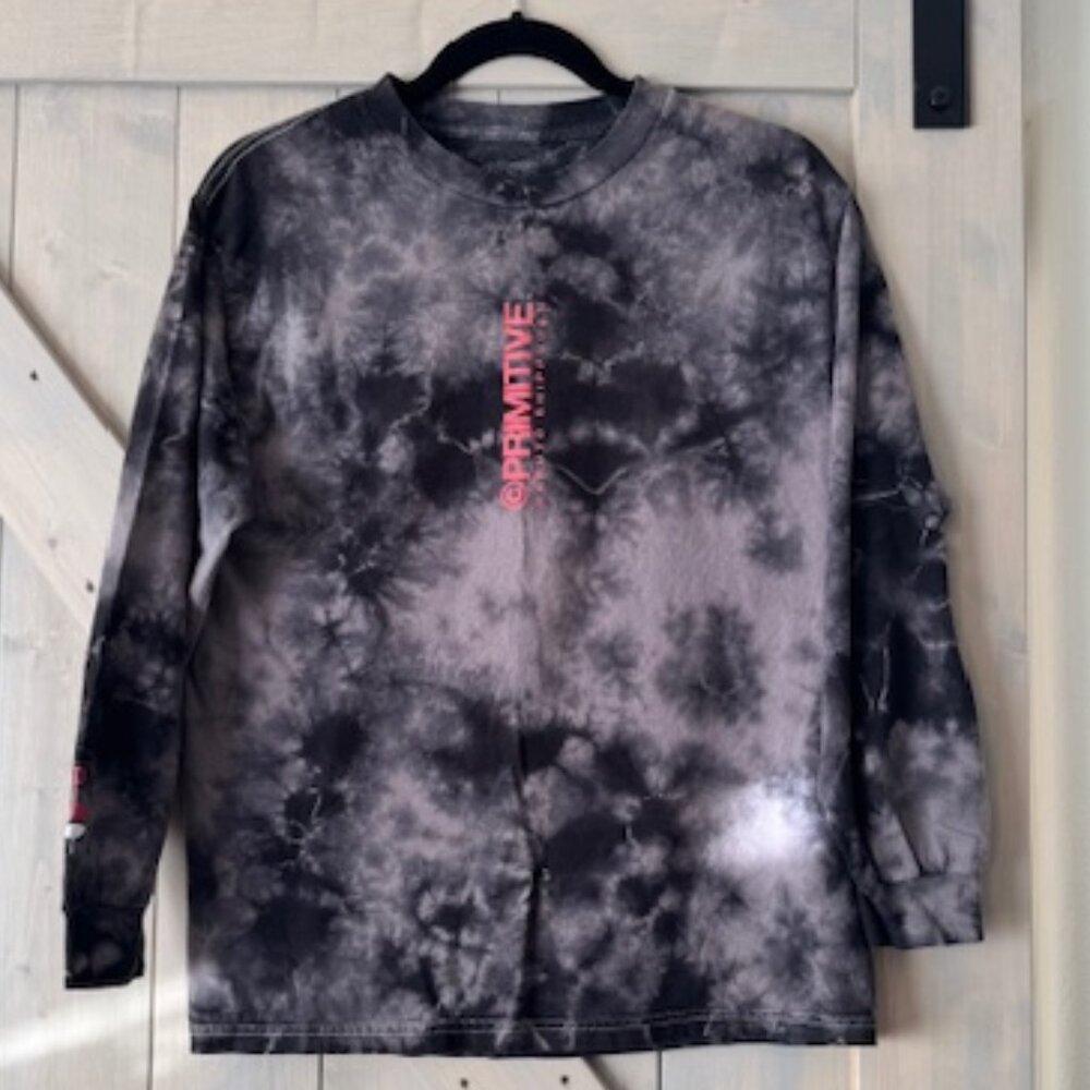 Primitive x Naruto Shippuden Tie Dye LS Sage of Six Paths EUC Mens Size S